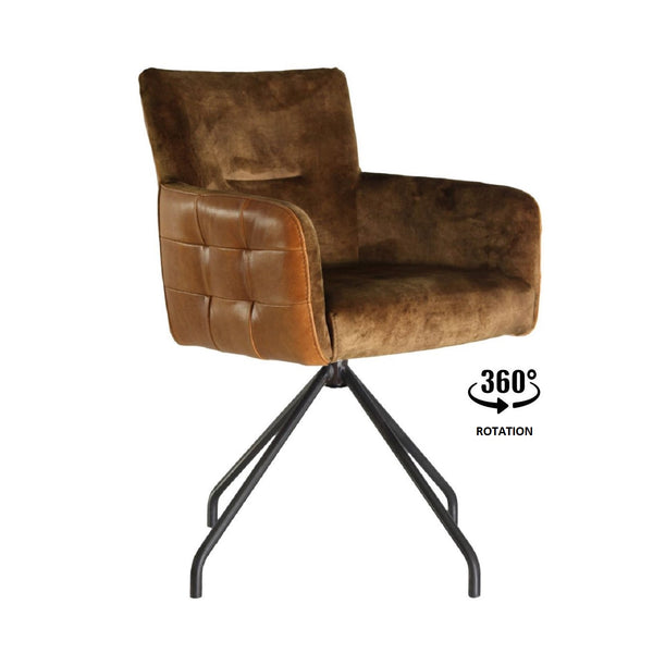 Stuhl aus Stoff und Leder | Modell GIULIA